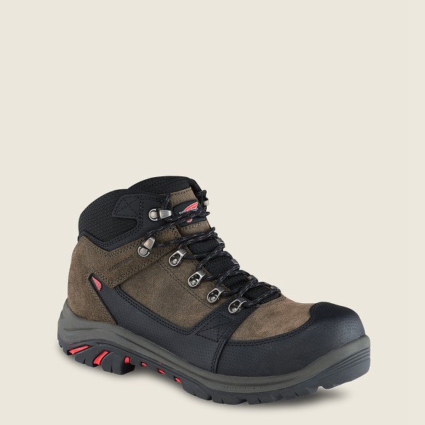 Red Wing Hiking Boots Brown/Black - Mens Trades - 5-inch Waterproof Safety Toe - 8236-RYNOL